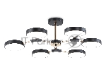 Люстра светодиодная на штанге Ambrella light FL516334/6 BK/FGD черный/золото 108W 3000-6000K D780*210 (без ПДУ)