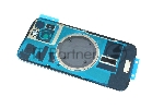 Задняя крышка (стекло) для iPhone 15 (A3090) в сборе со стеклом камеры голубая