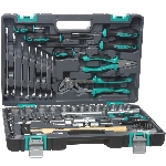 Набор инструментов Stels 141041/2'' 1/4'' CrV пластиковый кейс 76 предм.