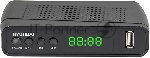 Приставка для цифрового ТВ Hyundai H-DVB520 черный + WiFi-адаптер, DVB-T2, DVB-T, DVB-C, HDMI, USB 2.0 х2