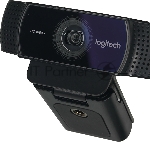 Веб-камера Logitech C922 Pro Stream 1920x1080, 30 кадр/с, USB Type-A, микрофон (2 шт, шумоподавление), автоматическая фокусировка, автоосвещение, универсальное крепление, вид 60