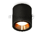 Светильник Ambrella Light XS7723004 SBK/PYG черный песок/золото желтое полированное MR16 GU5.3 (C7723, N7034)