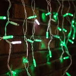 Гирлянда Neon-night "Айсикл" 4,8х0,6 м, с эффектом мерцания, белый ПВХ, 176 LED, зеленый, 230В
