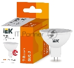 Лампа Iek LLE-MR16-7-230-30-GU5 светодиодная ECO MR16 софит 7Вт 230В 3000К GU5.3 IEK