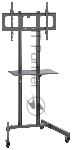 Стойка для телевизора Cactus CS-ST04 черный, 37"-70" макс. 68 кг, напольный, мобильный