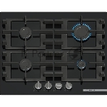 Поверхность газовая Bosch PNP6B6K40 Газ, 4.5х59x52 см, закаленное стекло, 4 конфорки, газ-контроль, автоподжиг, черный