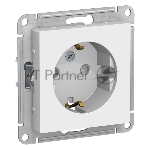Розетка с заземлением со шторками Schneider-electric ATN000145 ATLASDESIGN, 16А, механизм, БЕЛЫЙ