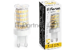 Лампа светодиодная Feron LB-435 11Вт 230В G9 теплый капсульная
