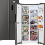 Холодильник Weissgauff WSBS 500 Inverter NoFrost Dark Grey двухкамерный 270/180л морозилка слева, No Frost, Side by Side, вид 12