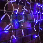Гирлянда Neon-night "Айсикл" 4,8х0,6 м, с эффектом мерцания, белый ПВХ, 176 LED, синий, 230В