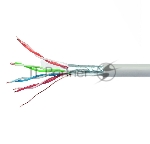 Кабель Cablexpert Россия FPC-6057-4-CU/100, FTP indoor 4x2x0.57, медный, кат.6, однож., 100м, box, серый