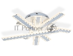 Настенно-потолочный светодиодный светильник FA8903 WH/CH белый/хром 132W 3000-6400K 620*590*150 (ПДУ РАДИО 2.4G)