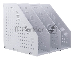 Лоток вертикальный Deli 78995LT-GREY 3 отд. складной для бумаг A4 250х256х243мм серый, пластик, вид 11
