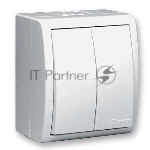 Выключатель 2-кл. ОП Simon15 10А IP54 белый Simon 1594398-030