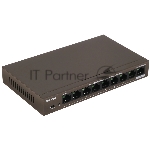Коммутатор Tenda TEF1109P-8-63W, 8×100 Мбит/с PoE + 1×100 Мбит/с Uplink, неуправляемый