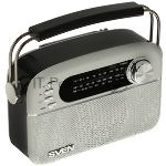 Радиоприемник белый SVEN SRP-505 (4 Вт, FM/AM/SW, USB, SD/microSD, Bluetooth, 1200 мАч), вид 4