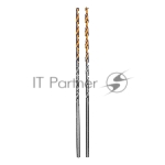 Сверло спиральное по металлу 2,5 х 95 мм Р6М5, Golden Tip, удлиненное, 2шт. Denzel