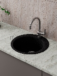 Мойка для кухни BAU Dream Pro D 48, без выпуска, черный камень