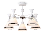 Светильник Ambrella light TR3165/5 WH/BK белый/черный E27/5 max 60W D580*380