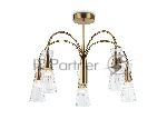 Люстра Ambrella light LH55701/5 BS/CL латунь/прозрачный E14*5 max 40W D600*440