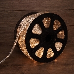 Дюралайт LED, свечение с динамикой (3W) - ТЕПЛЫЙ БЕЛЫЙ, 24 LED/м, бухта 100м