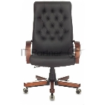 Кресло Бюрократ T-9928WALNUT/ECO черный, экокожа