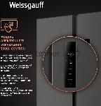 Холодильник Weissgauff WSBS 500 Inverter NoFrost Dark Grey двухкамерный 270/180л морозилка слева, No Frost, Side by Side, вид 17