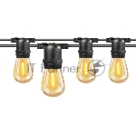 Гирлянда Белт Лайт Gen-Beltlight-25M-50E27-IP65 Black (Шаг 50См/16а/2*1,5mm +1,5m шнур)