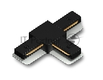 GL7168 BK черный матовый коннектор Т-образный для однофазного шинопровода Standard 220V NEW 105*70*20