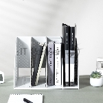 Лоток вертикальный Deli 78995LT-GREY 3 отд. складной для бумаг A4 250х256х243мм серый, пластик, вид 5