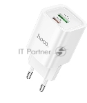 Сетевое зарядное устройство HOCO C149A 1USB+1Type-C 3.0A PD 30W+QC3.0, белый