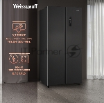 Холодильник Weissgauff WSBS 500 Inverter NoFrost Dark Grey двухкамерный 270/180л морозилка слева, No Frost, Side by Side, вид 18