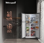 Холодильник Weissgauff WSBS 500 Inverter NoFrost Dark Grey двухкамерный 270/180л морозилка слева, No Frost, Side by Side, вид 19