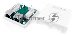 Розетка компьютерная Hyperline, 2x RJ45, кат. 6, экр., 26х62,3 мм (ВхШ), белый, (SB1-2-8P8C-C6-SH-WH)