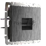 Розетка Ethernet RJ-45 (графит рифленый)