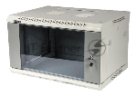 Шкаф коммутационный Lanmaster (TWT-CBWPG-6U-6X4-GY) 6U 600x400 мм пер. дв. стекл 60 кг серый