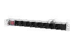Блок розеток Rem-10 с выкл., 8 Sсhuko, 10 A, алюм., 19", шнур 1.8 м. 1,8 IEC 60320 C14