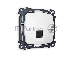Комплект механизма компьютерной розетки OMEGA Белый матовый RJ-45(8P8C) CAT6 с шторкой QUANT (OP1320, VM188) MO132010