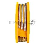 Набор складных шестигранных ключей TORX Deli DL234308 размеры T9,T10,T15,T20,T25,T27,T30,T40, пластиковый держатель