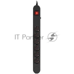 Сетевой фильтр Ippon NF-EU-3-10 3 м, 6 розеток, черный, коробка
