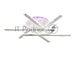 Потолочный светодиодный светильник FA8907 WH/CH белый/хром 135W 3000K-6400K+RGB 800*770*160 (ПДУ РАДИО 2.4G)