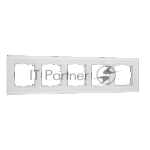 Рамка на 5 постов Senso (белый, стекло soft-touch) W0053101