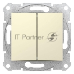 Механизм выключателя 2-кл. СП Sedna 10А IP20 беж. SchE SDN0300147