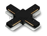 GL7172 BK черный матовый коннектор Х-образный для однофазного шинопровода Standard 220V NEW 105*105*20