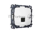 Комплект механизма телефонной розетки OMEGA Белый матовый RJ-11(4P4C) с шторкой QUANT (OP1320, VM190) MO132030