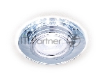 Встраиваемый точечный светильник S211 CL/WH хром/прозрачный MR16+3W(LED WHITE 4200K)