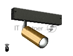 Управляемый светодиодный светильник для шинопровода Magnetic Ambrella light GL1203 GD золото IP20 7W 3000K-6400K 220V 36° D35*80 (Без ПДУ)