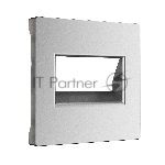 Накладка для двойной розетки Еthernet RJ-45 (серебряный матовый)