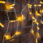 Гирлянда Neon-night Айсикл (бахрома) светодиодный, 2,4 х 0,6 м, белый провод, 230 В, диоды теплый белый, 88 LED