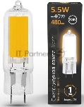 Лампа Gauss LED G4 AC220-240V 5.5W 3000K Glass 1/10/200